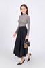 FAT9407 - Áo thun thời trang cao cấp vải len co giãn dáng ôm cổ cao dài tay hoạ tiết đường gân thời trang - PANTIO