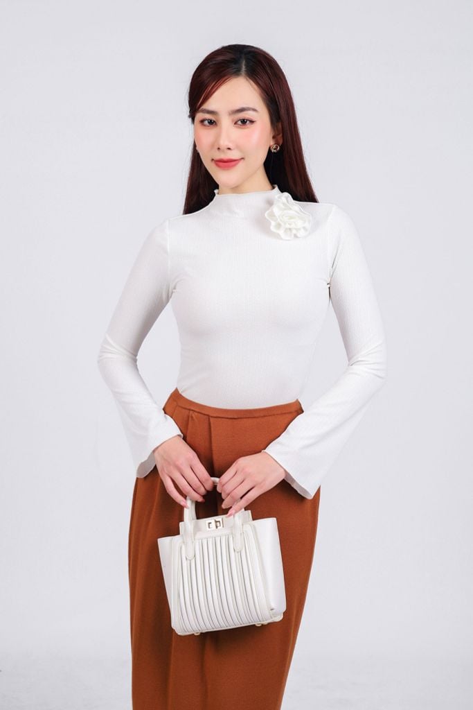 FJO052 - Chân váy dài công sở vải len co giãn dáng ôm cạp chun - PANTIO