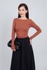 FAT9411 - Áo thun cotton dáng ôm cổ thuyền tay dài - PANTIO