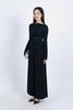 FAT9421 - Áo thun vải len co giãn dáng ôm cổ thuyền ống tay loe vạt nhọn tạo kiểu - PANTIO