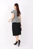 FAV9941 - Áo vest nữ công sở vải dạ dáng ôm có lót vải lụa gió cổ hai ve tay ngắn xếp nhún hai bên hông tạo kiểu - PANTIO