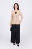 FAV9951 - Áo vest công sở vải thô dáng ôm cổ hai ve vạt chéo thân áo đính khuy kim loại thời trang - PANTIO