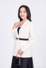 FAV9962 - Áo vest công sở vải thô dáng suông cổ hai ve thân áo phối khuy thời trang có nắp túi tạo kiểu - PANTIO