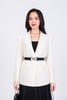 FAV9962 - Áo vest công sở vải thô dáng suông cổ hai ve thân áo phối khuy thời trang có nắp túi tạo kiểu - PANTIO