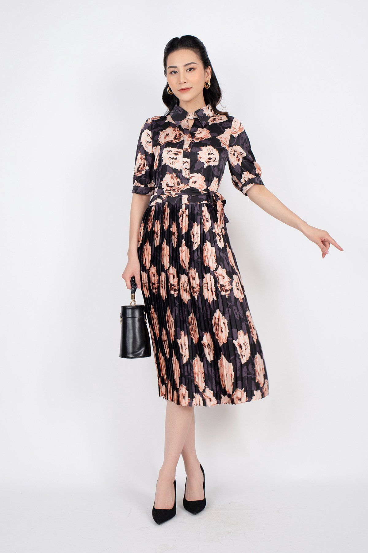 Set áo túi sát nách chân váy dập ly  CindyCindyClothes