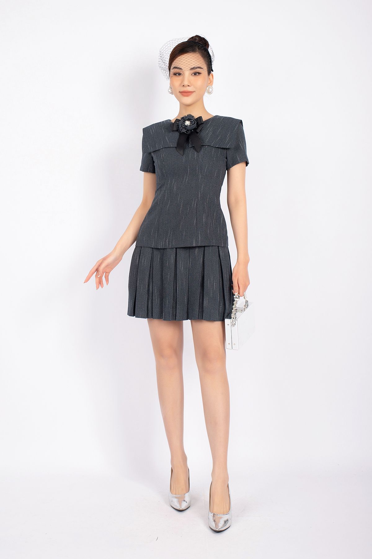 Váy Dạ Tweed Dáng Xòe ALICE Có Lót Quần Chất Vải Dày Dặn Ấm Áp Thiết Kế Dài  Tay Cổ Phối Ren Sang Trọng Thanh Lịch  Freeship Alice Official Store 