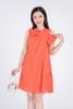 FDC33025 - Đầm dạo phố dáng suông chất liệu linen không tay - PANTIO