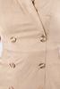 FDC34080 - Đầm công sở vải thô lụa dáng ôm có lót vải habutai cổ bẻ vạt chồng đính khuy trang trí xẻ lệch thân trước khóa thân sau - PANTIO