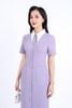 FDC34169 - Đầm công sở vải phi cát dáng bút chì cổ đức tháo rời thân váy đính khuy bọc trang trí có túi váy bên hông khóa thân sau - PANTIO