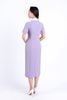 FDC34169 - Đầm công sở vải phi cát dáng bút chì cổ đức tháo rời thân váy đính khuy bọc trang trí có túi váy bên hông khóa thân sau - PANTIO