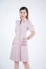 FDC53068 - Đầm công sở chất liệu thô dáng dài ngắn tay - PANTIO