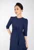 FDC93277 - Đầm công sở chất liệu vải cotton cổ tròn, chiết eo vạt cách điệu tay lỡ - PANTIO