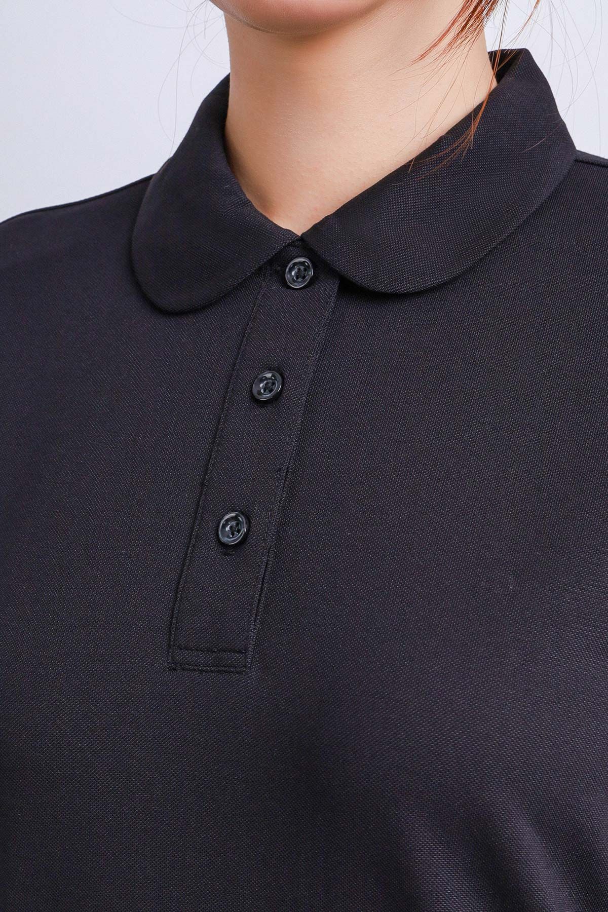 FDD3125 - Đầm thun dạo phố vải cotton dáng suông cổ đức đầu tròn phói nẹp khuy trang trí - PANTIO