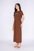 FDD3126 - Đầm thun dạo phố vải cotton dáng suông cổ tròn thân ngực phối hình in trang trí - PANTIO