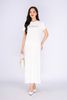 FDD3126 - Đầm thun dạo phố vải cotton dáng suông cổ tròn thân ngực phối hình in trang trí - PANTIO