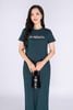 FDD3126 - Đầm thun dạo phố vải cotton dáng suông cổ tròn thân ngực phối hình in trang trí - PANTIO