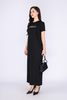 FDD3126 - Đầm thun dạo phố vải cotton dáng suông cổ tròn thân ngực phối hình in trang trí - PANTIO
