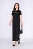 FDD3126 - Đầm thun dạo phố vải cotton dáng suông cổ tròn thân ngực phối hình in trang trí - PANTIO