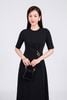 FDD9130 - Đầm dệt kim vải cotton cao cấp dáng ôm cổ tròn tay lỡ eo nhún tạo kiểu khoá thân sau - PANTIO