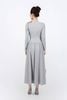 FDD9156 - Đầm dệt kim vải len cao cấp dáng suông cổ phối dây nơ tạo kiểu thân váy xếp ly nhún tạo xoè thời trang - PANTIO