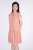FDP32809 - Đầm dạo phố chất liệu chiffon dáng suông xếp ly - PANTIO