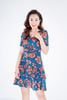 FDP32821 - Đầm dạo phố chất liệu lụa ngắn tay - PANTIO