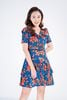 FDP32821 - Đầm dạo phố chất liệu lụa ngắn tay - PANTIO