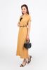 FDP33405 - Đầm dạo phố vải linen dáng suông cổ đức xẻ V sâu kèm áo dây mặc trong - PANTIO