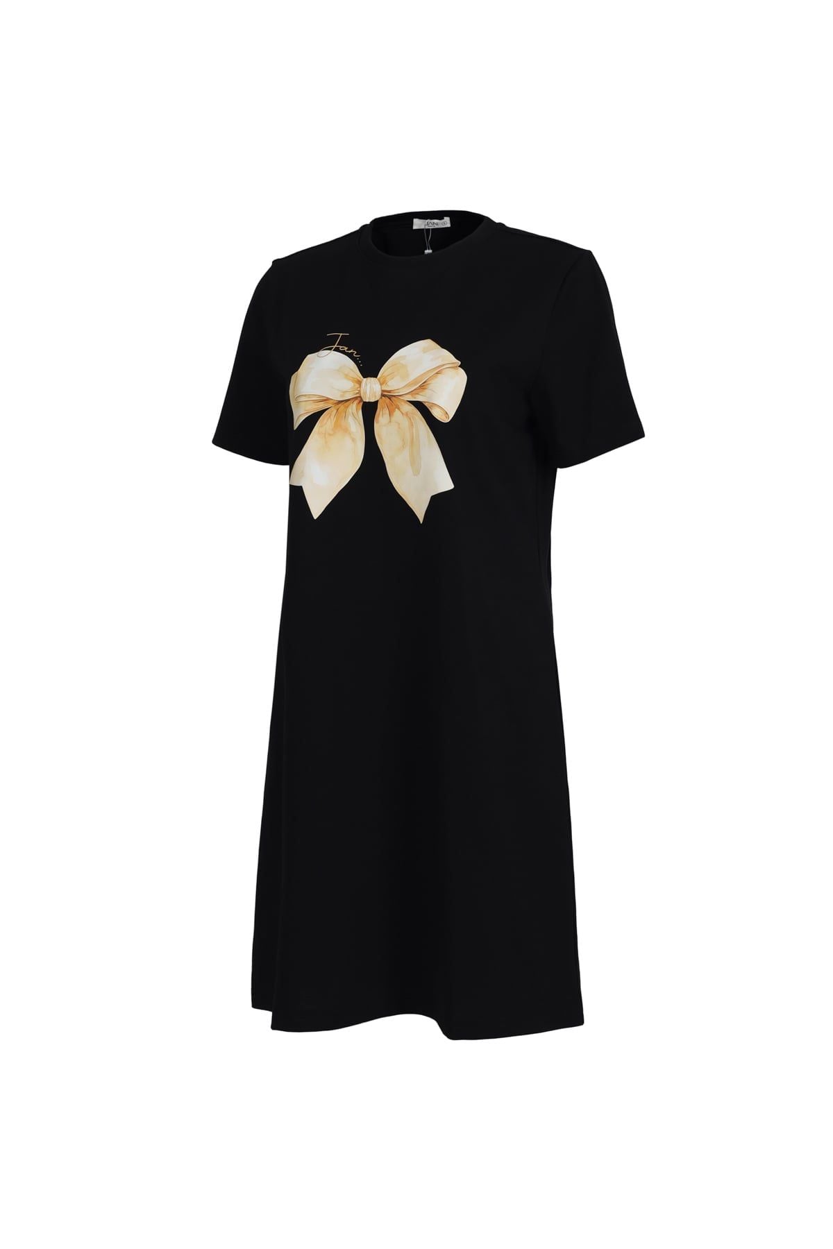 FDP33565 - Đầm dạo phố dáng suông cổ tròn thân áo in hoạ tiết thời trang - JAN.