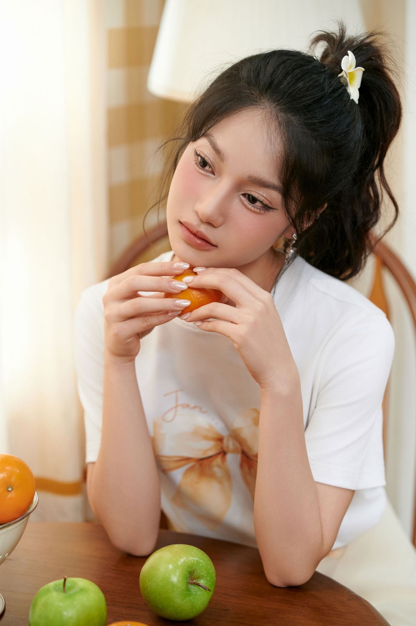 FDP33565 - Đầm dạo phố dáng suông cổ tròn thân áo in hoạ tiết thời trang - JAN.