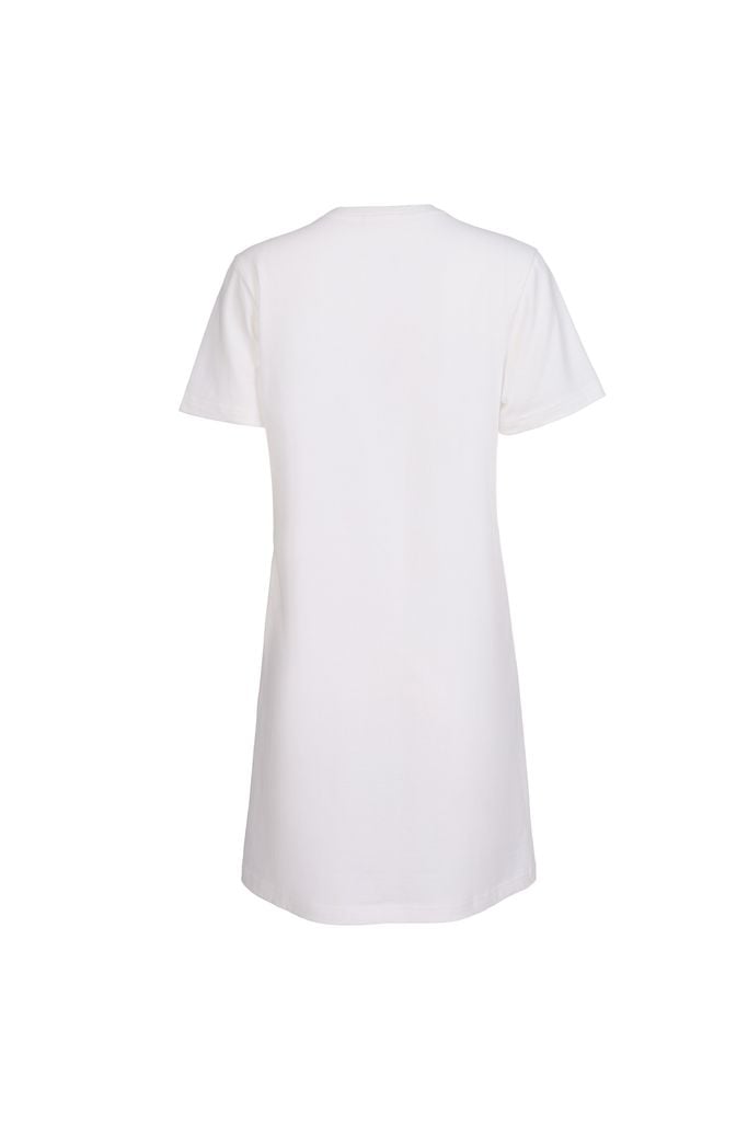 FDP33565 - Đầm dạo phố dáng suông cổ tròn thân áo in hoạ tiết thời trang - JAN.