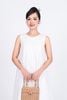 FDP53701 - Đầm dạo phố vải thô kate dáng bom cổ tròn không tay - PANTIO