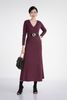 Đầm len dáng xuông, cúc ngực, xẻ tà trước FDP72825 - PANTIO
