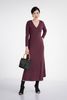 Đầm len dáng xuông, cúc ngực, xẻ tà trước FDP72825 - PANTIO