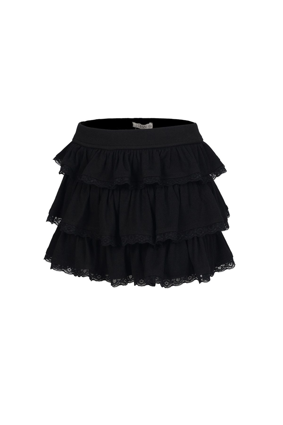 FJN9709 - Chân váy dáng xòe, dún tầng, cạp chun rời, kẹp ren gấu - JAN.