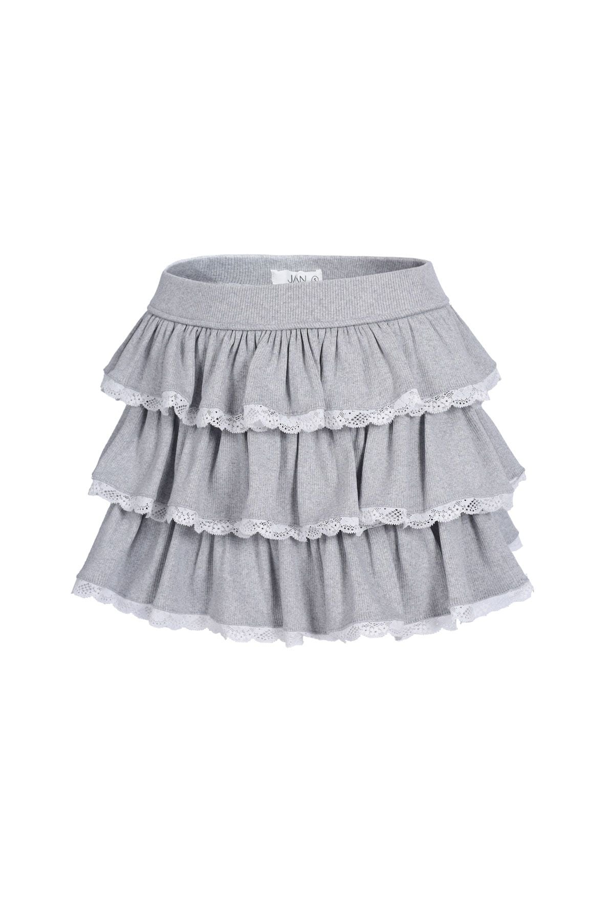 FJN9709 - Chân váy dáng xòe, dún tầng, cạp chun rời, kẹp ren gấu - JAN.