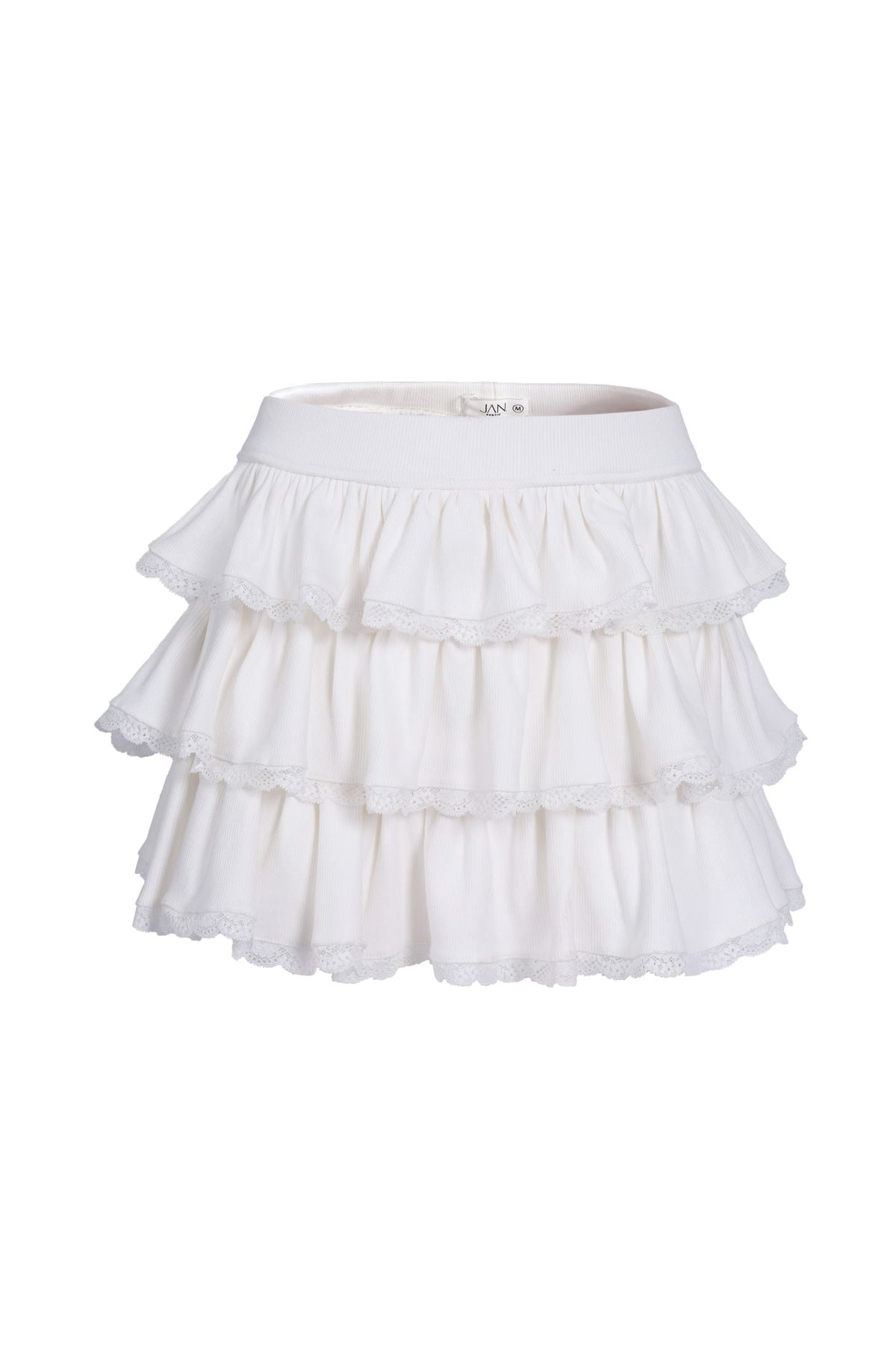 FJN9709 - Chân váy dáng xòe, dún tầng, cạp chun rời, kẹp ren gấu - JAN.