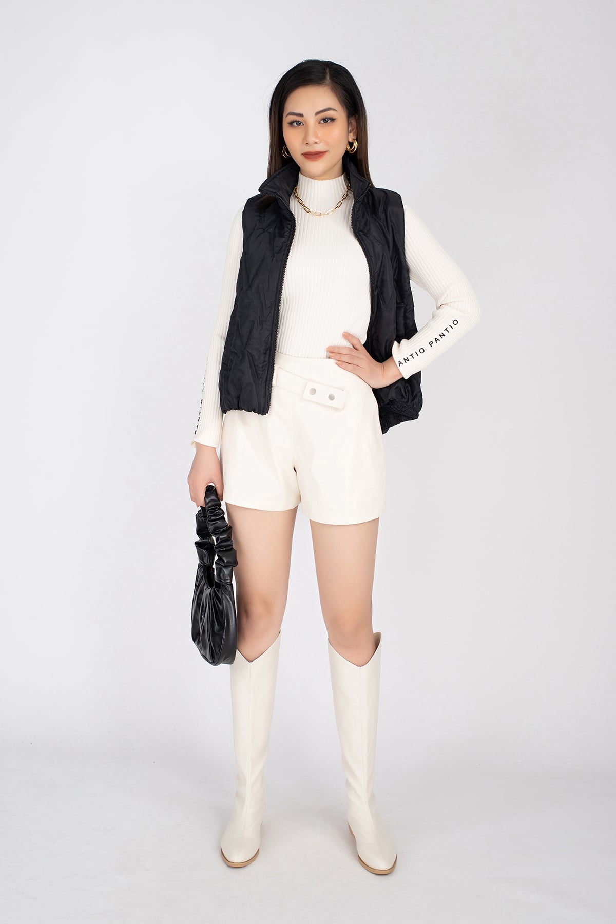 Áo khoác vải gió trần bông kéo khóa sát nách FKM9641 - PANTIO