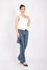 FKM9671 - Áo vest gile vải thô dáng ôm cổ V cài cúc bọc túi hai bên hông - PANTIO