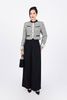 FKM9695 - tylekeo8888 vải dạ tweed cao cấp dáng suông cổ tròn thân áo hoạ tiết cài khuy trước - tỷ lệ kèo 8899