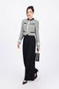 FKM9695 - tylekeo8888 vải dạ tweed cao cấp dáng suông cổ tròn thân áo hoạ tiết cài khuy trước - tỷ lệ kèo 8899