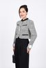 FKM9695 - tylekeo8888 vải dạ tweed cao cấp dáng suông cổ tròn thân áo hoạ tiết cài khuy trước - tỷ lệ kèo 8899