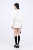 FKM9703 - Áo khoác dáng croptop vải dạ nhung cao cấp cổ thắt dây nơ tay áo ống rộng tạo kiểu cài khuy thân trước - JAN.