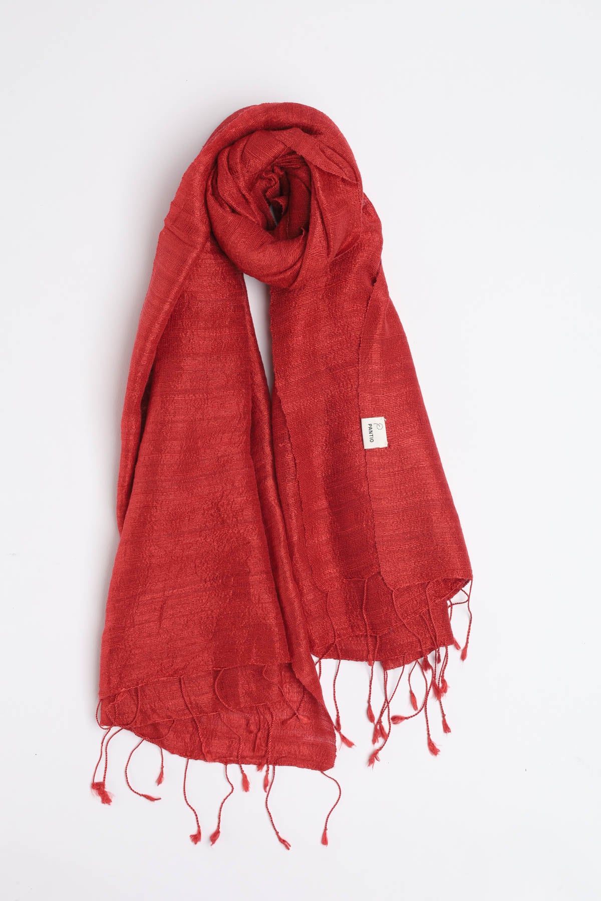 FKO128 - Khăn thời trang cao cấp chất liệu tơ tằm dáng dài có tua rua trang trí - PANTIO