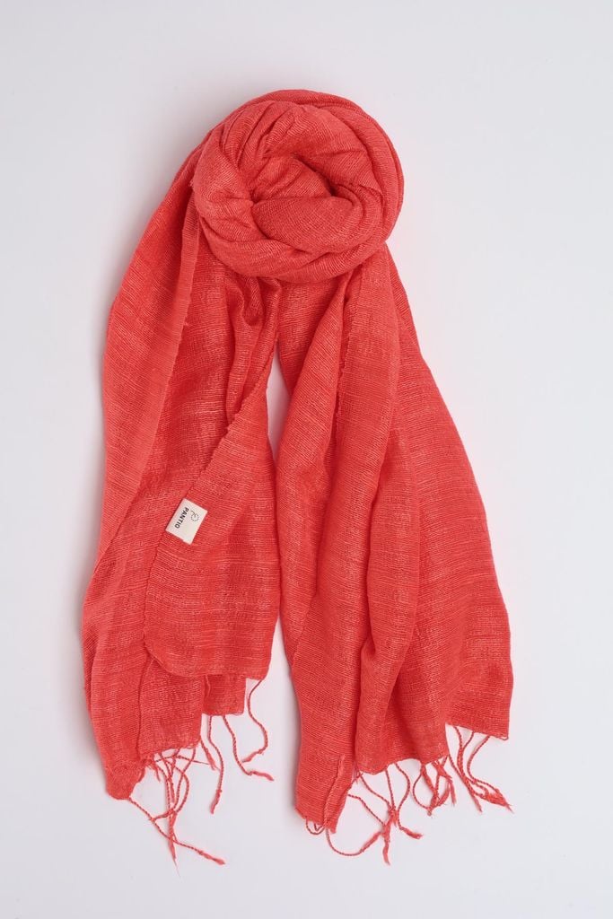 FKO128 - Khăn thời trang cao cấp chất liệu tơ tằm dáng dài có tua rua trang trí - PANTIO