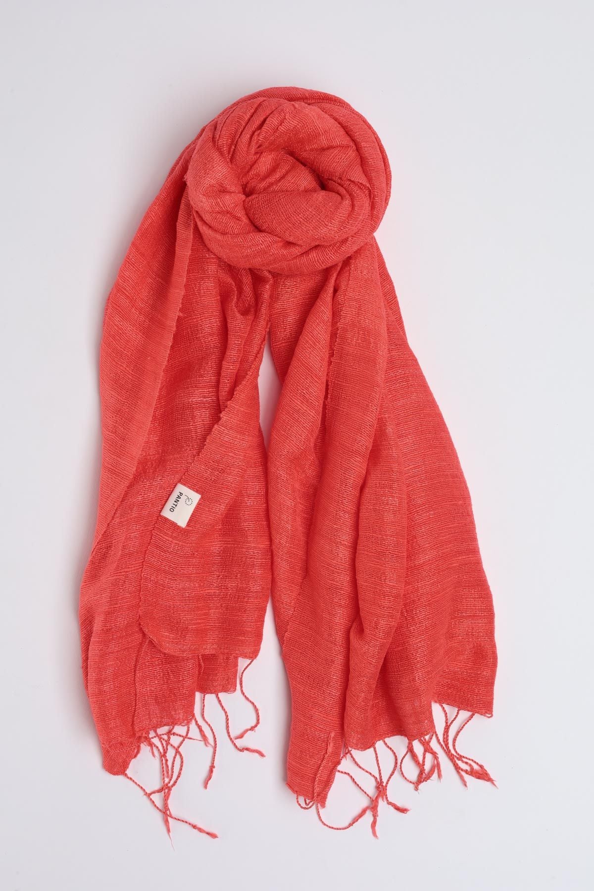 FKO128 - Khăn thời trang cao cấp chất liệu tơ tằm dáng dài có tua rua trang trí - PANTIO