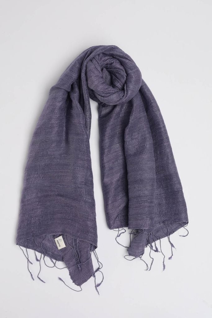 FKO128 - Khăn thời trang cao cấp chất liệu tơ tằm dáng dài có tua rua trang trí - PANTIO