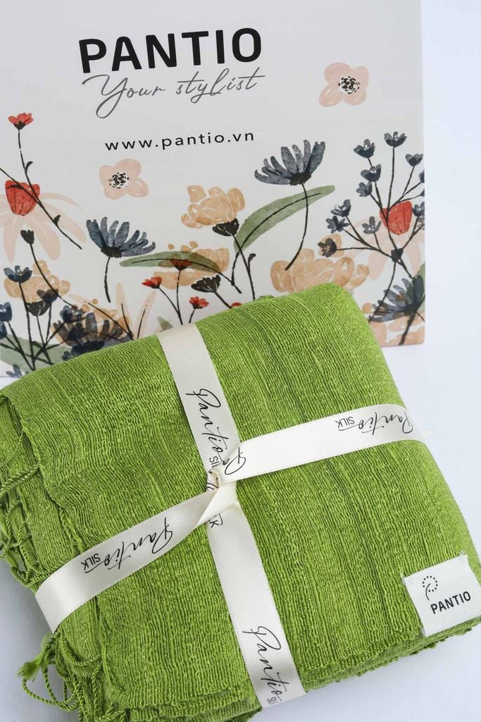 FKO128 - Khăn thời trang cao cấp chất liệu tơ tằm dáng dài có tua rua trang trí - PANTIO