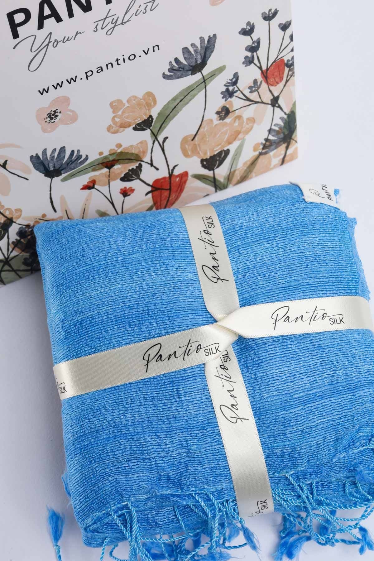 FKO128 - Khăn thời trang cao cấp chất liệu tơ tằm dáng dài có tua rua trang trí - PANTIO