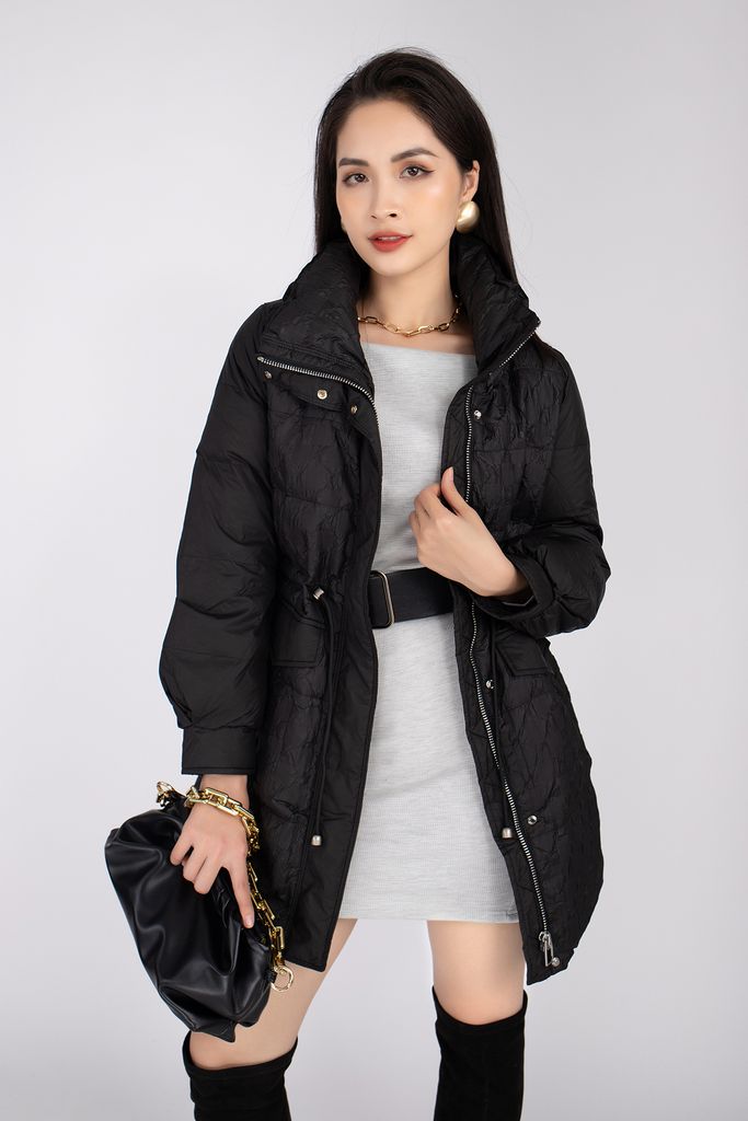 Áo khoác lông vũ cao cấp dáng lửng, có mũ FMV005 - PANTIO